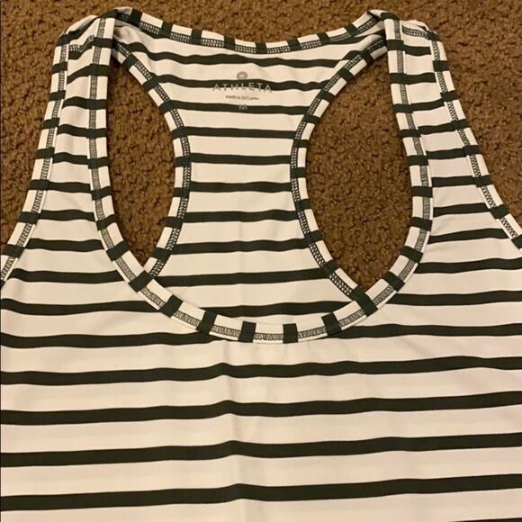Athleta White & Grey Racerback Tank Top - Picture 4 of 7